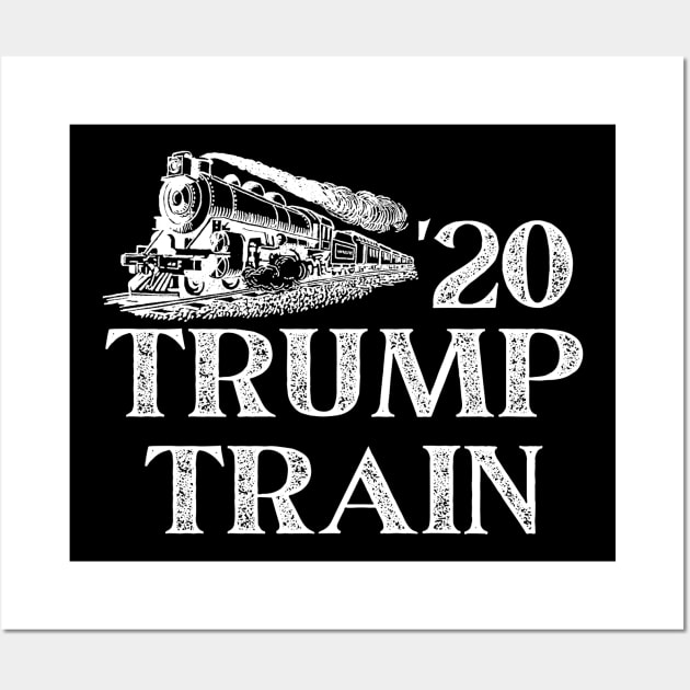 All Aboard the Trump Train Mask Sweatshirt Wall Art by MalibuSun